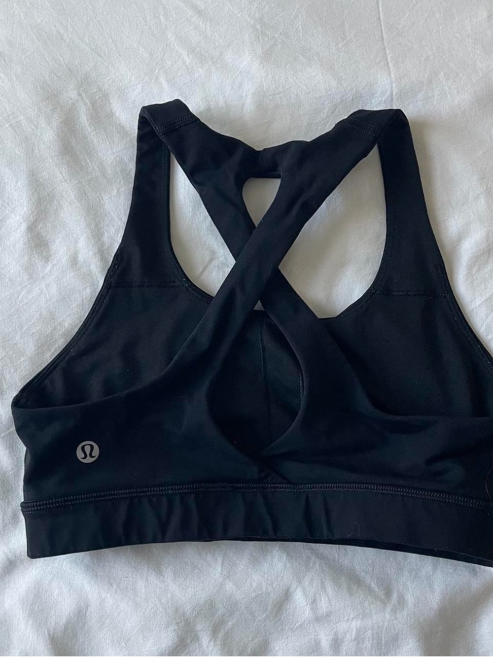 Lululemon Black Cross-Back Support Sports Bra
